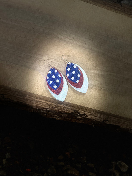 American Flag Tear drop Earrings!