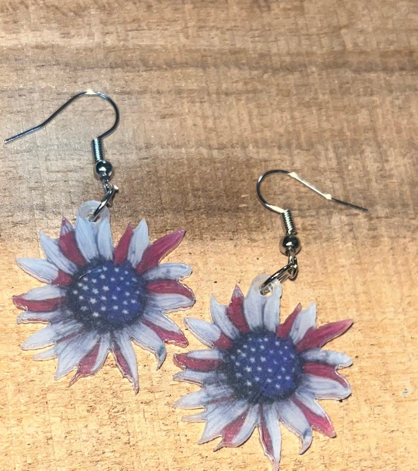 Sunflower Earrings- American Flag